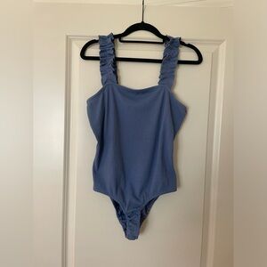 Royal blue tank top bodysuit